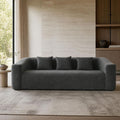 Cloud Sofa | 101" Curved-Back Boneless Chenille Couch With Memory Foam