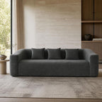 Cloud Sofa | 101" Curved-Back Boneless Chenille Couch With Memory Foam