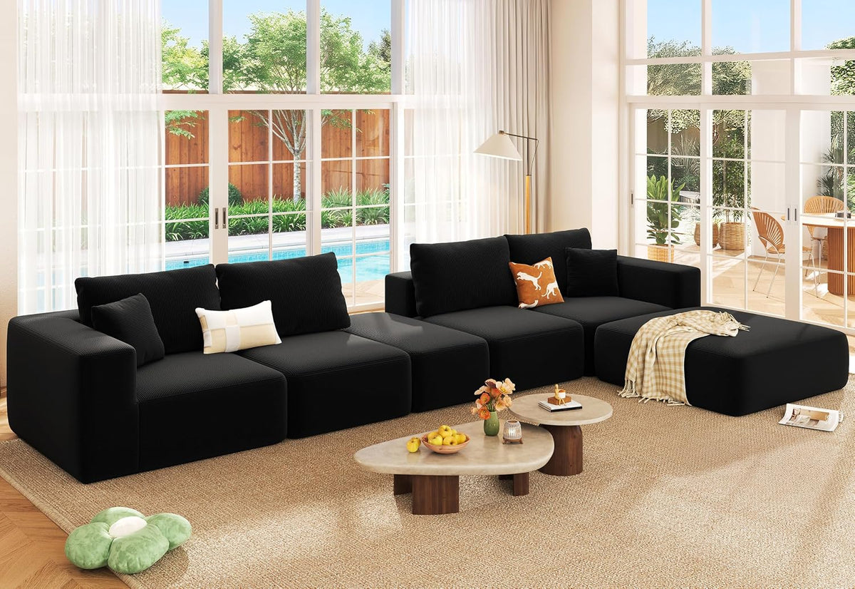 Flex Sofa | 150" Oversized Modular Boneless Sectional, Seats 6