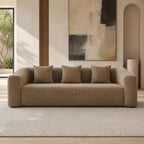 Cloud Sofa | 101" Curved-Back Boneless Chenille Couch With Memory Foam