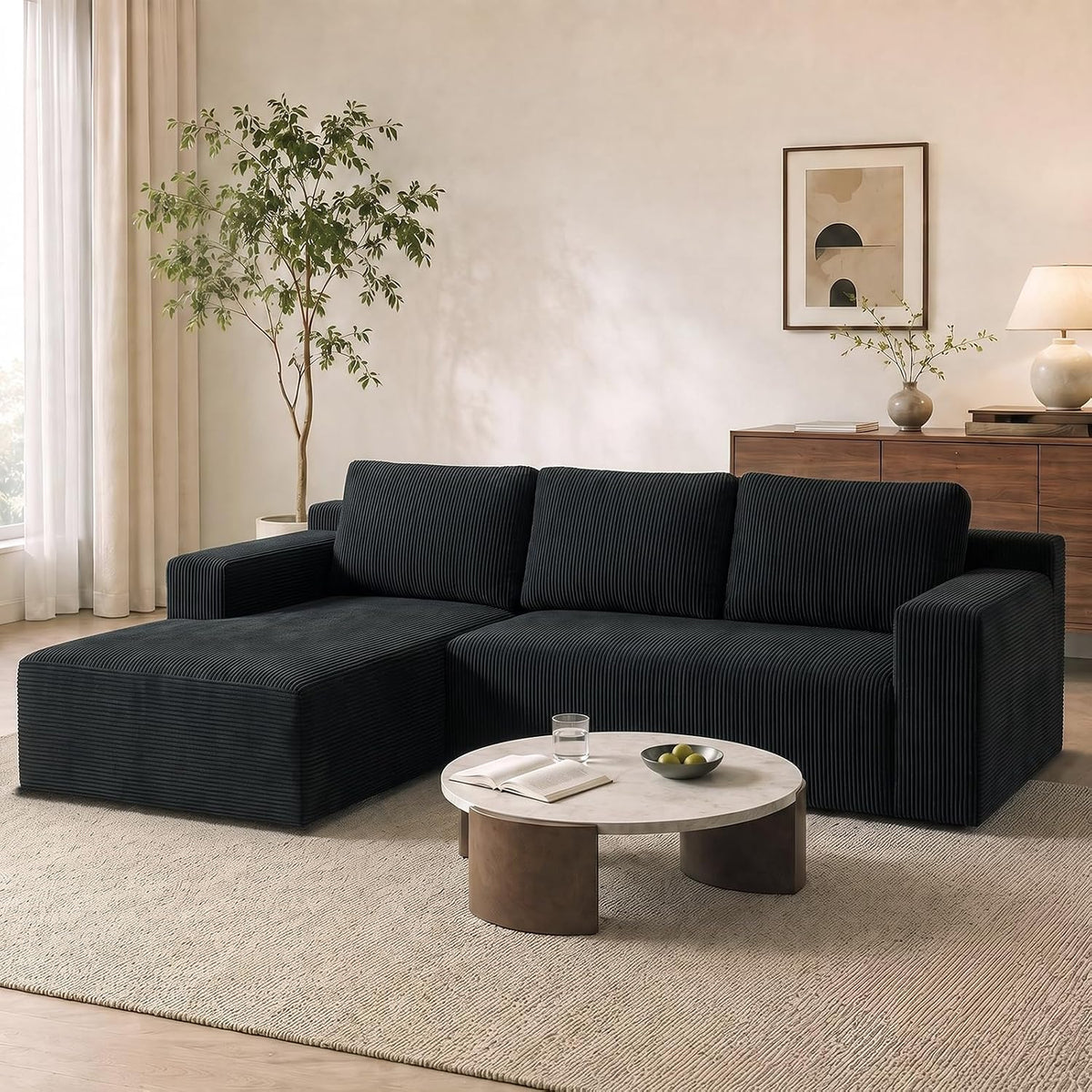Cloud Sofa | 101" Boneless L-Shaped Sectional With Washable Cover