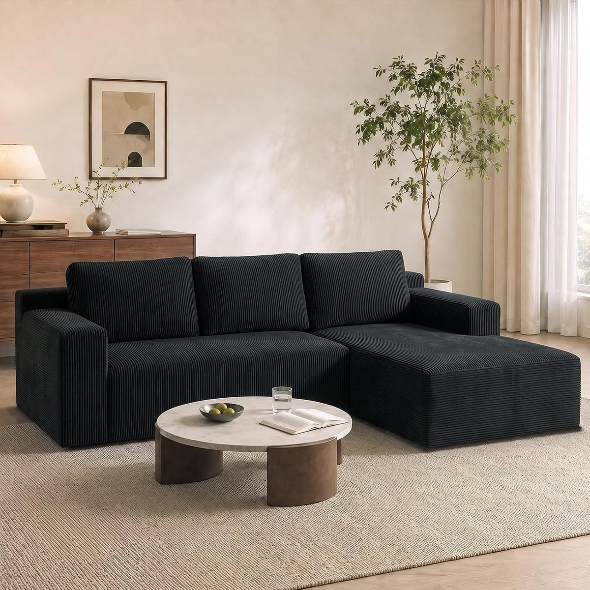 Cloud Sofa | 101" Boneless L-Shaped Sectional With Washable Cover