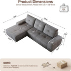 Cloud Sofa | 104" Boneless Chenille Sectional With Detached Chaise