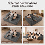 Cloud Sofa | 101" Boneless L-Shaped Sectional With Washable Cover