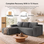 Cloud Sofa | 101" Boneless L-Shaped Sectional With Washable Cover