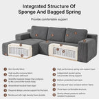Cloud Sofa | 101" Boneless L-Shaped Sectional With Washable Cover