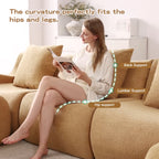 Cloud Sofa | 4-Seat Boneless Teddy Sofa With Curved Arms