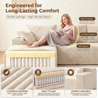 Cloud Sofa | 115" Boneless Corduroy L-Shaped Sectional With Chaise & Ottoman