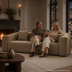 Cloud Sofa | 101" Curved-Back Boneless Chenille Couch With Memory Foam