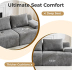 Flex Sofa | 120" Boneless Chenille Modular Sectional With Movable Ottomans