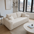 Cloud Sofa | 86" Corduroy Boneless 3-Seater with Deep Seat & 2 Pillows - Boneless Sectional Sofa | Boneless Labs