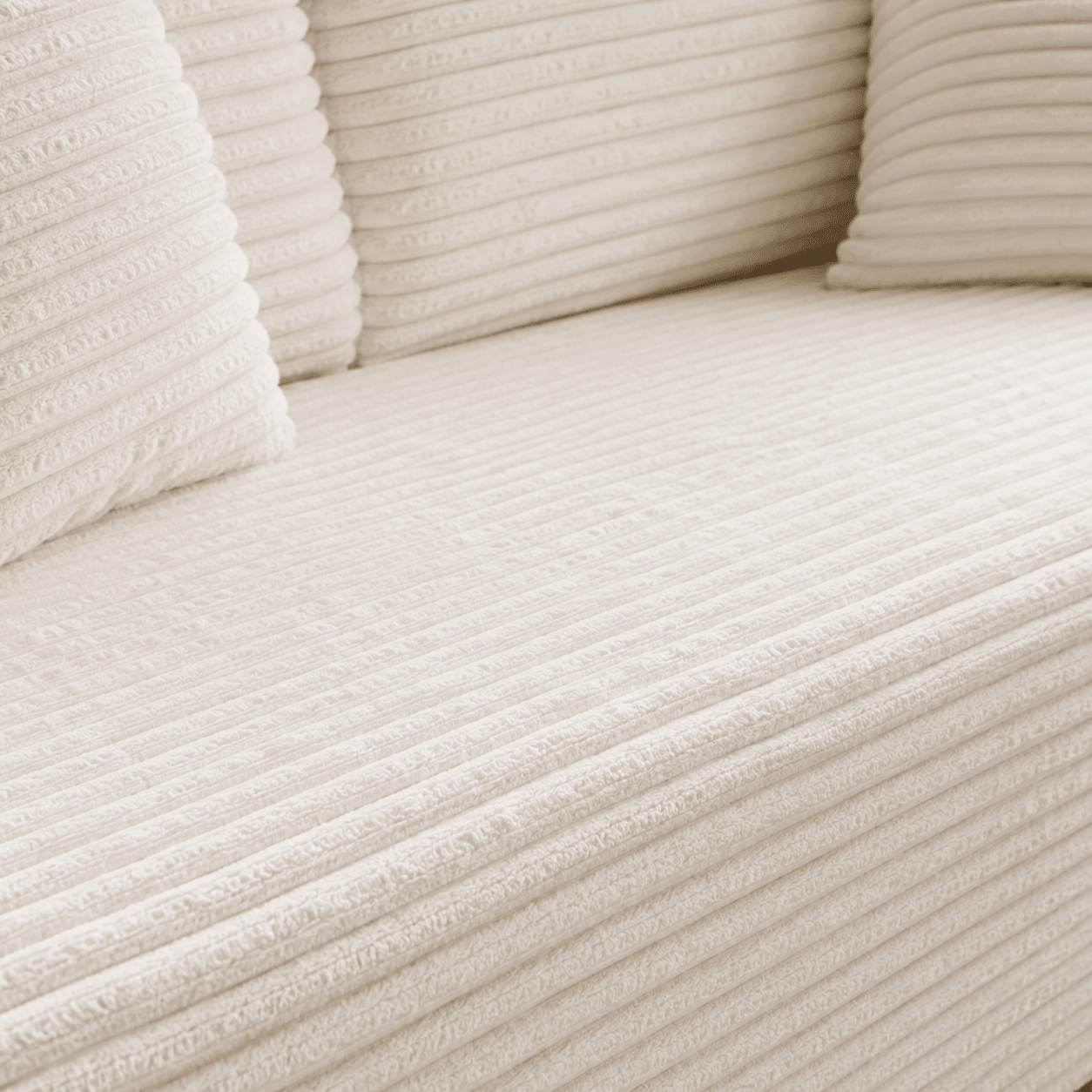 Cloud Sofa | 86" Corduroy Boneless 3-Seater with Deep Seat & 2 Pillows - Boneless Sectional Sofa | Boneless Labs