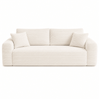 Cloud Sofa | 86" Corduroy Boneless 3-Seater with Deep Seat & 2 Pillows - Boneless Sectional Sofa | Boneless Labs