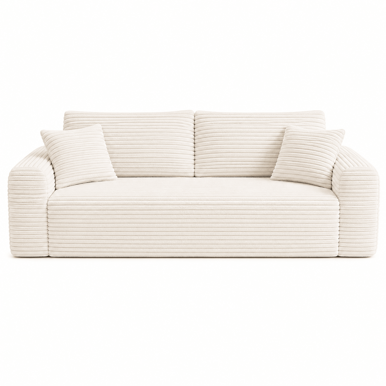 Cloud Sofa | 86" Corduroy Boneless 3-Seater with Deep Seat & 2 Pillows - Boneless Sectional Sofa | Boneless Labs