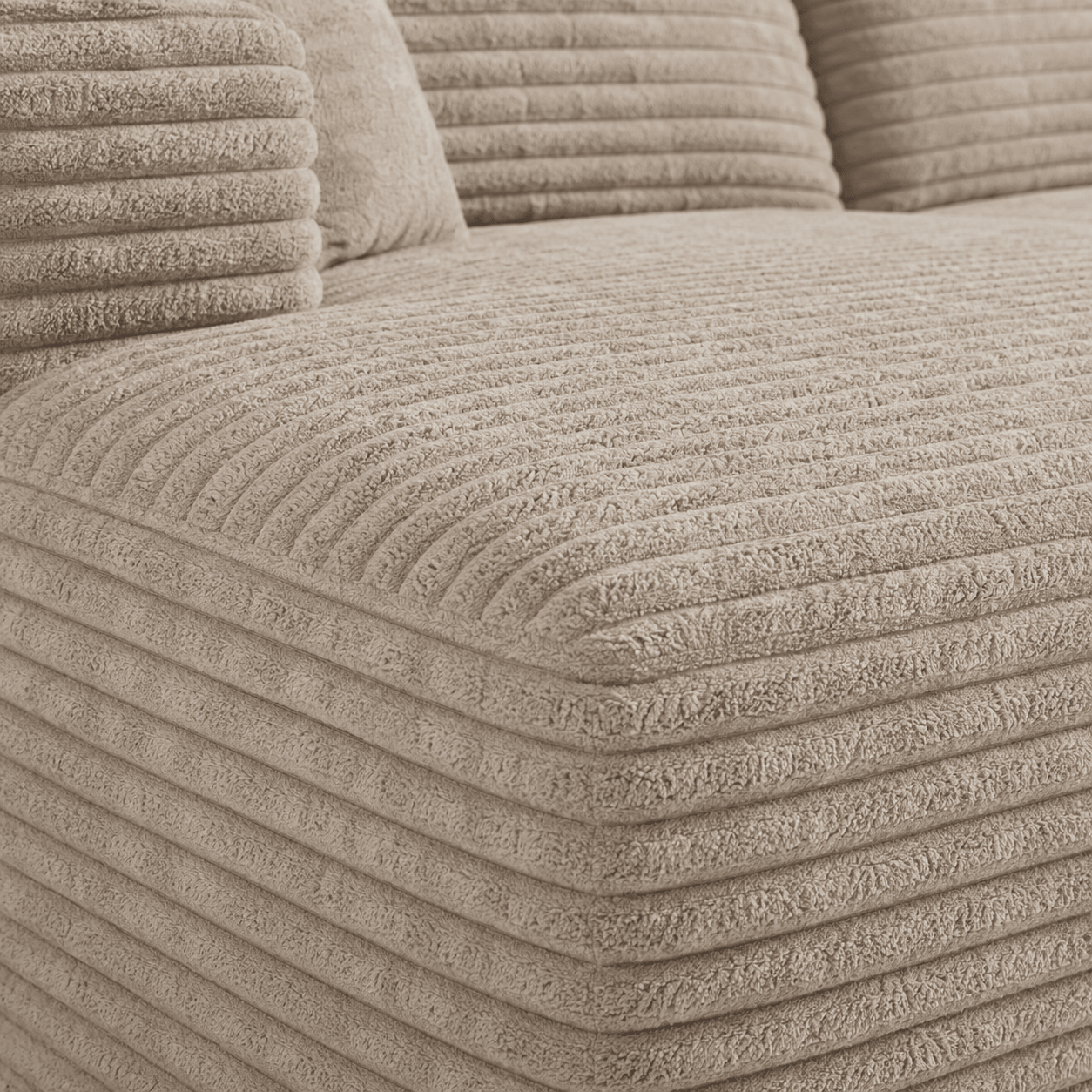 Mega Sofa | 135" Modular Corduroy Sectional with L-Shape Chaise - Boneless Sectional Sofa | Boneless Labs