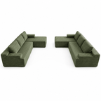 Flex Sofa | 2-Piece Extra Large U-Shape 8-Seat Modular Boneless Cloud Couch - Boneless Sectional Sofa | Boneless Labs