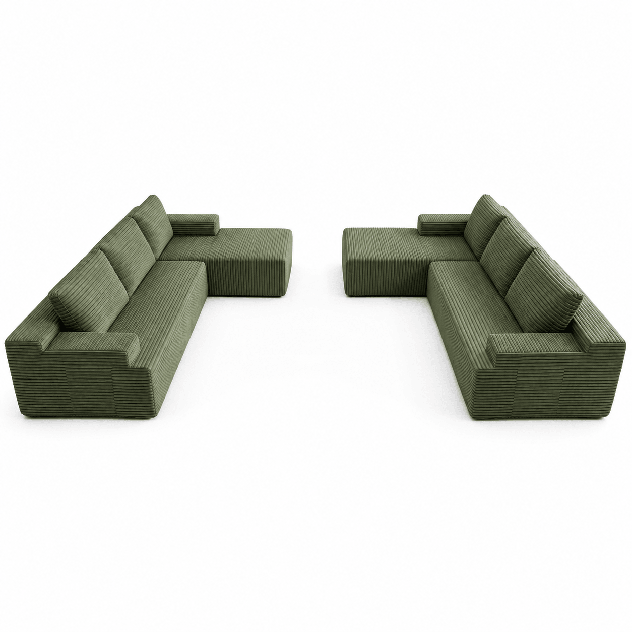 Flex Sofa | 2-Piece Extra Large U-Shape 8-Seat Modular Boneless Cloud Couch - Boneless Sectional Sofa | Boneless Labs