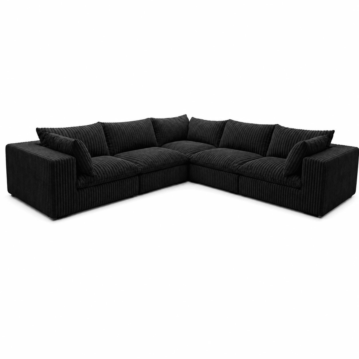 Mega Sofa | 118" Corner V-Shape Boneless Corduroy Sectional - Boneless Sectional Sofa | Boneless Labs