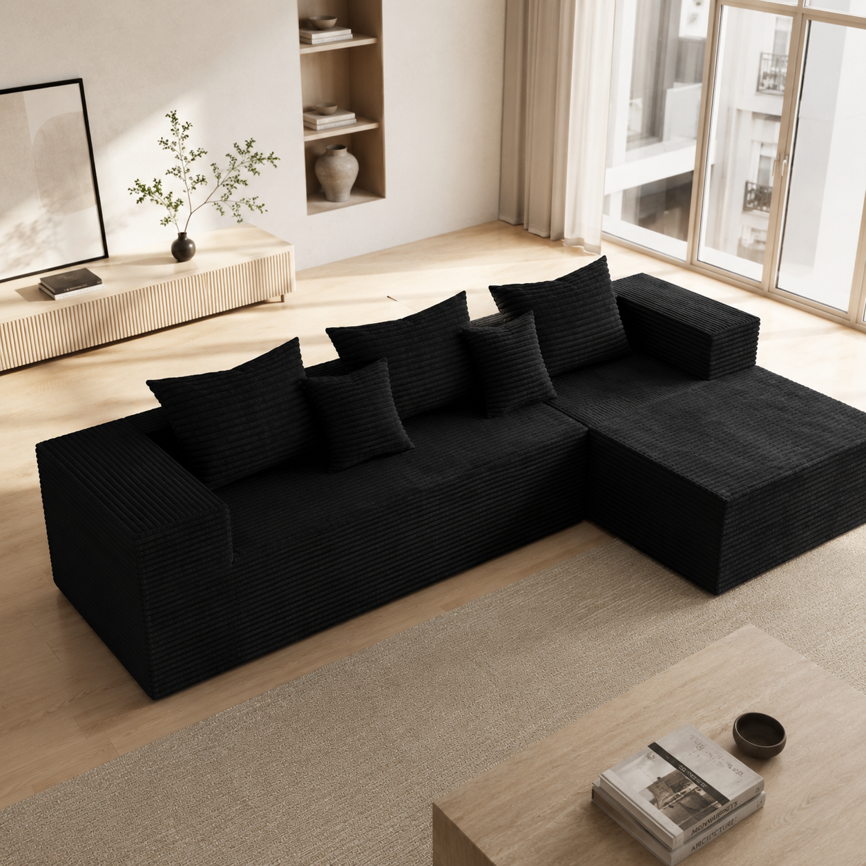 Cloud Sofa | 105.9" Memory Foam L-Shape Sectional