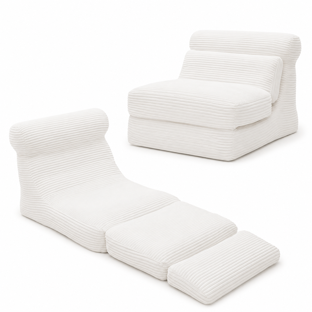 Sleeper Sofa | Ergonomic Folding Sofa Bed | 3-in-1 Convertible Corduroy