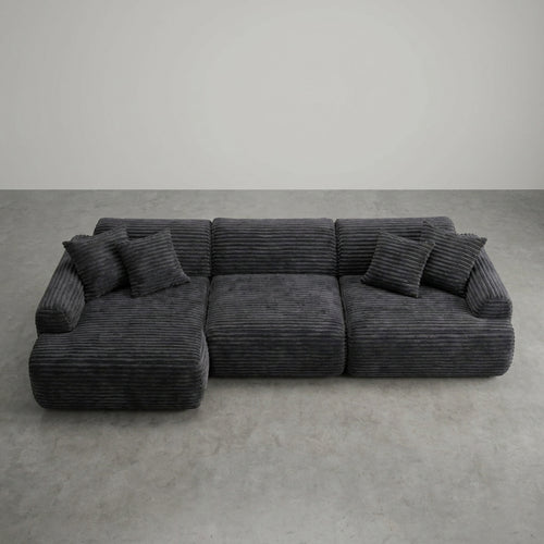 Cloud Sofa | 105" L-Shape Boneless Corduroy Sectional with Washable Cover