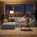 Cloud Sofa | 96" Modular L-Shape Corduroy Sectional with Chaise - Boneless Sectional Sofa | Boneless Labs