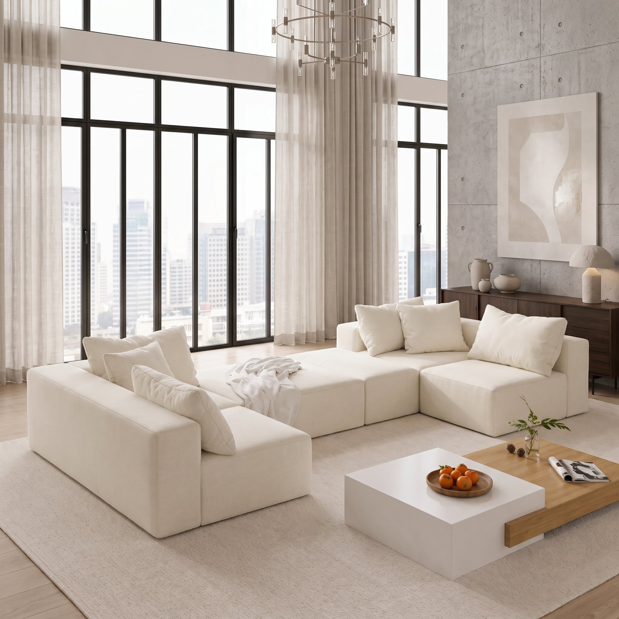 Mega Sofa | 162" Oversized Modular Cloud Sectional - Boneless Sectional Sofa | Boneless Labs