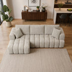 Cloud Sofa | 108" Marshmallow Modular L-Shape Chenille Sectional with Deep Seat