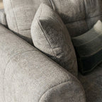 Flex Sofa | 110" L-Shape Boneless Chenille Sectional with Convertible Ottoman