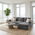 (1) B1 Cloud Sofa | 99" L-Shape Corduroy Sectional
