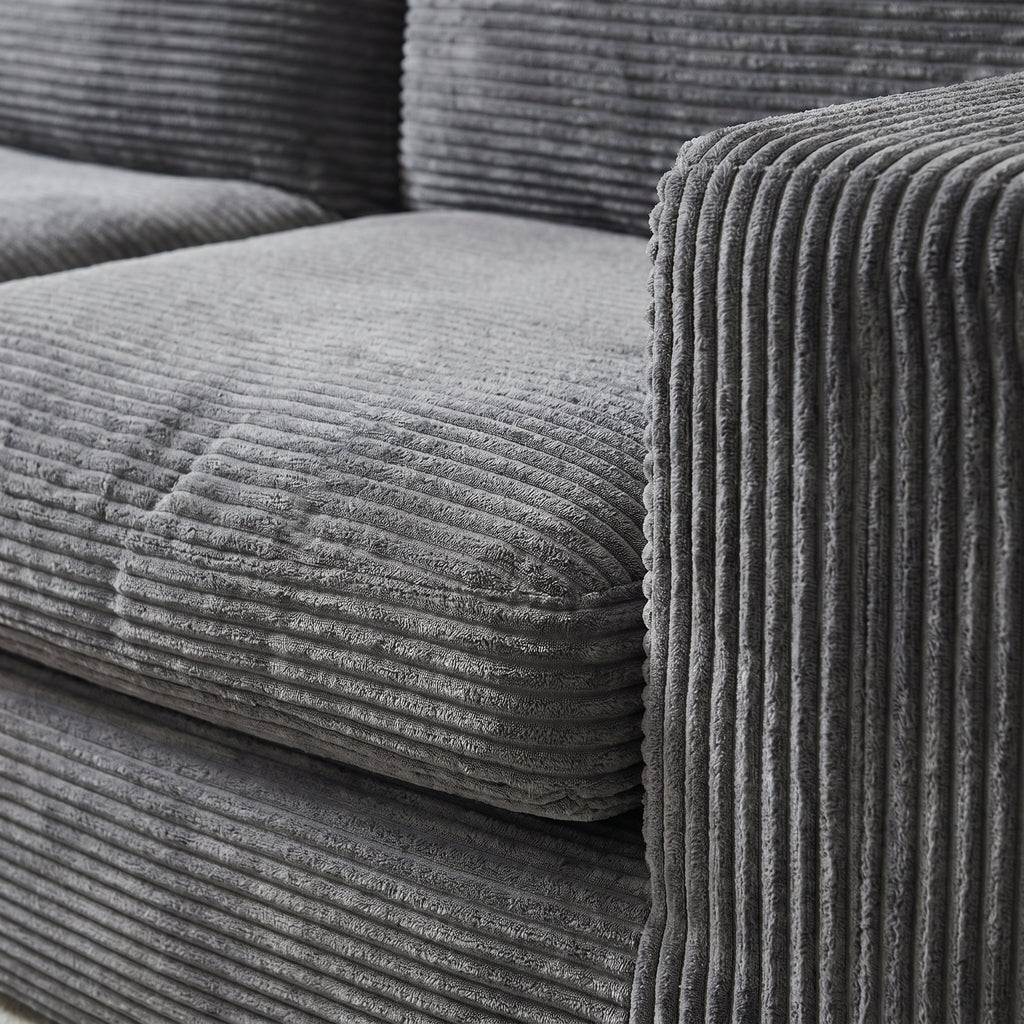 (1) B1 Cloud Sofa | 99" L-Shape Corduroy Sectional