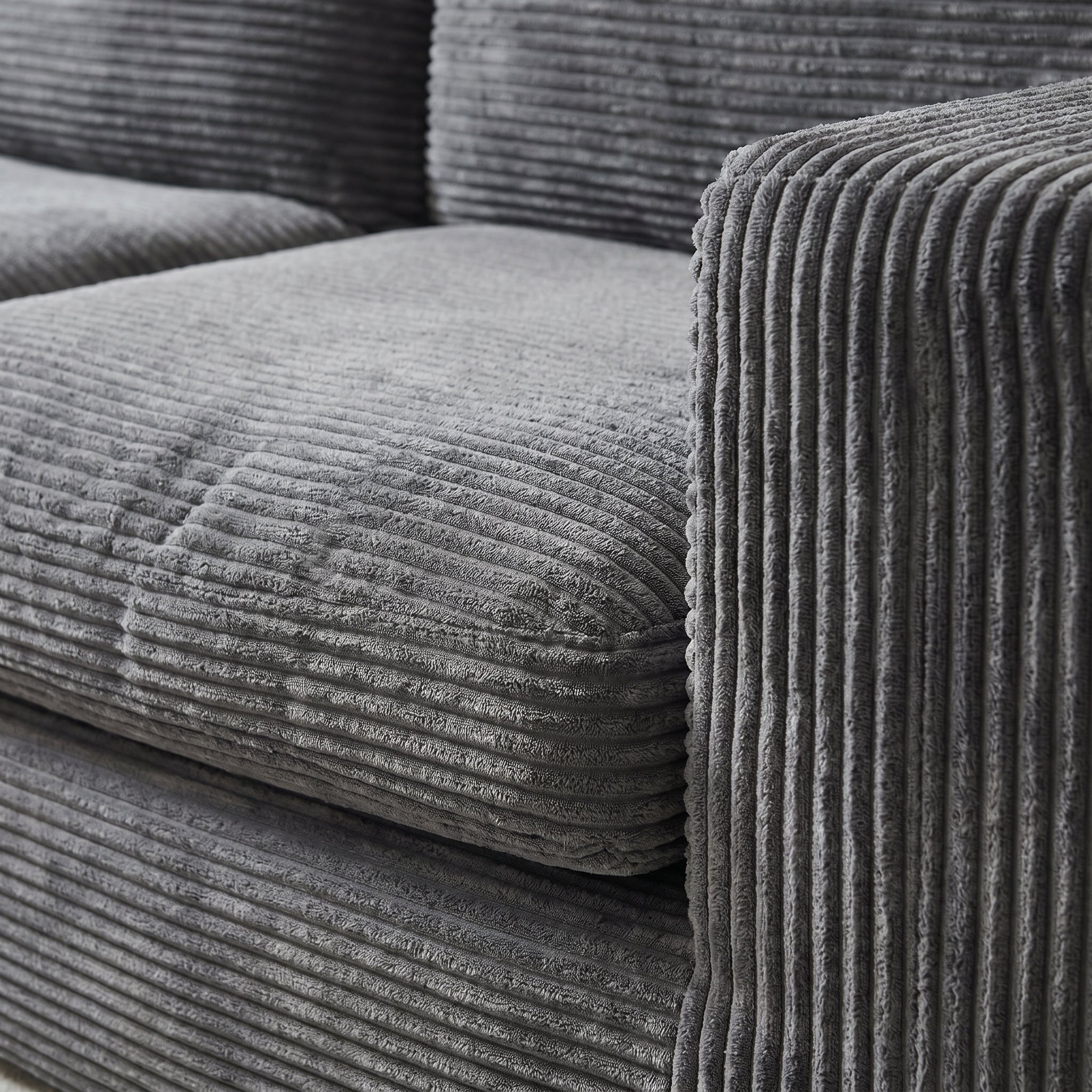 (1) B1 Cloud Sofa | 99" L-Shape Corduroy Sectional