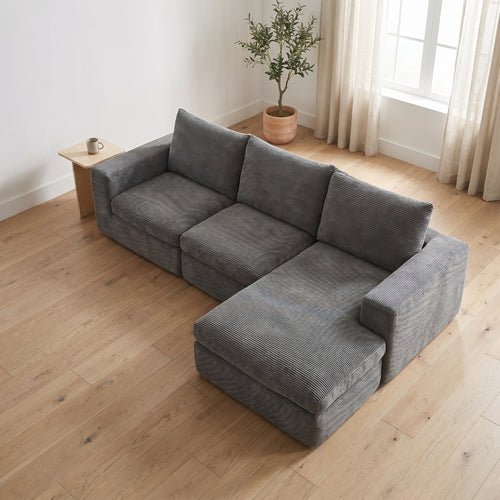 Cloud Sofa | 99" L-Shape Corduroy Sectional