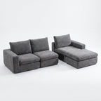 Cloud Sofa | 99" L-Shape Corduroy Sectional - Boneless Sectional Sofa | Boneless Labs