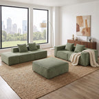 Flex Sofa | 4-Seat Modular Sectional With Chaise + Ottoman - Boneless Sectional Sofa | Boneless Labs