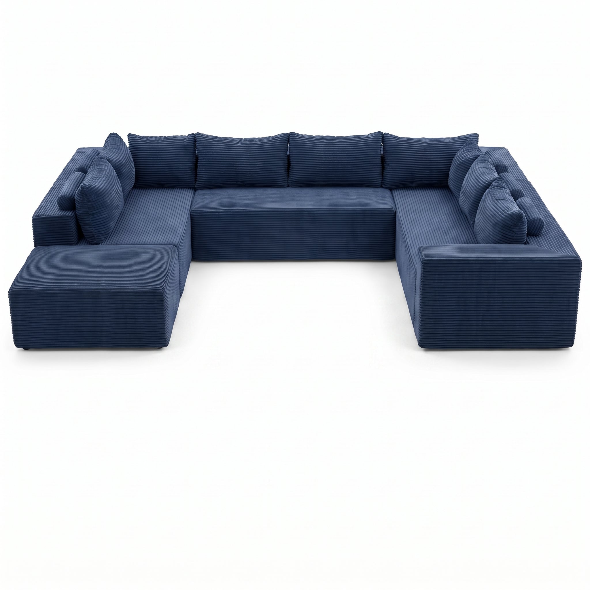 Mega Sofa | 135" 8-Seat Modular Sectional With Ottoman