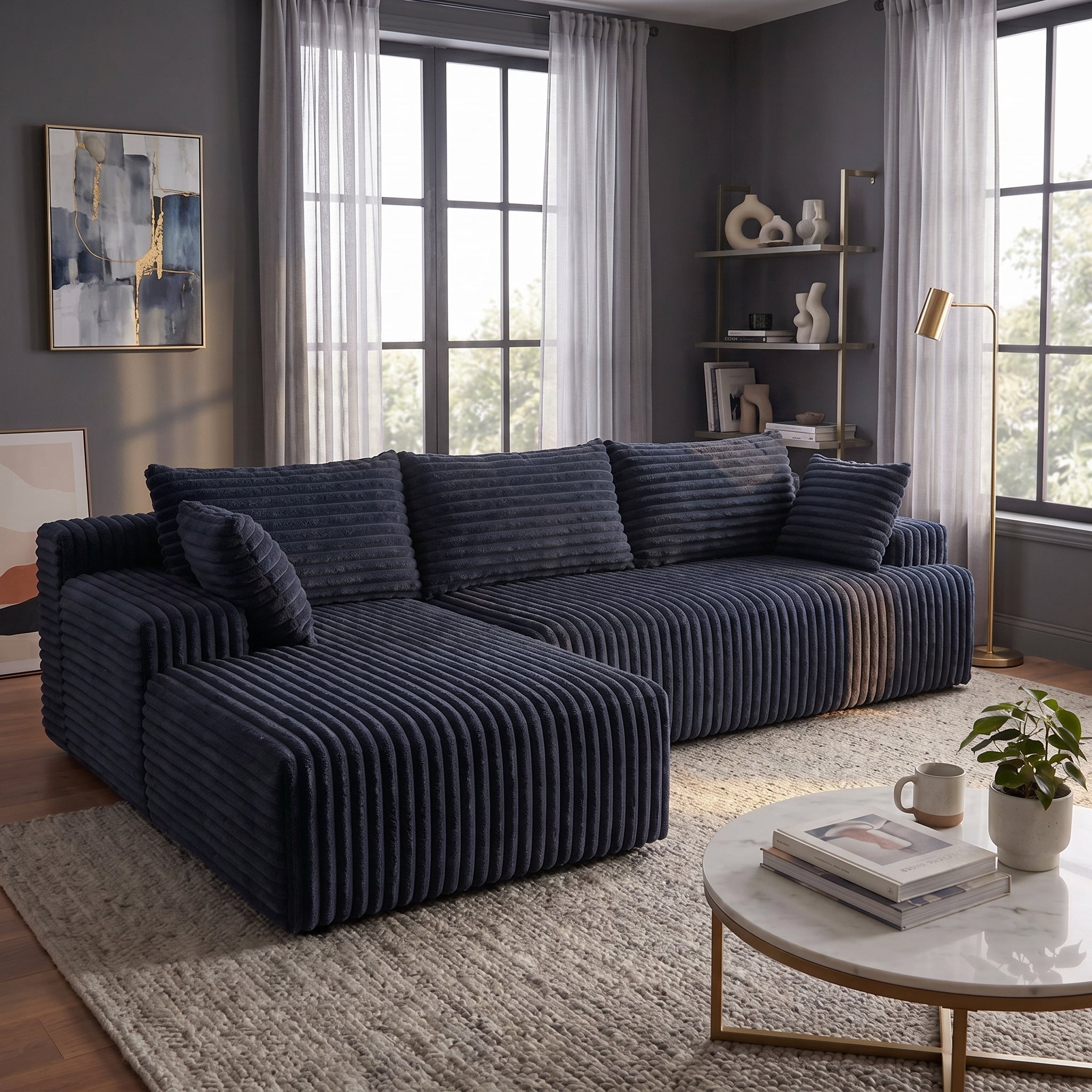 Cloud Sofa | Standard L-Shape Corduroy Sectional
