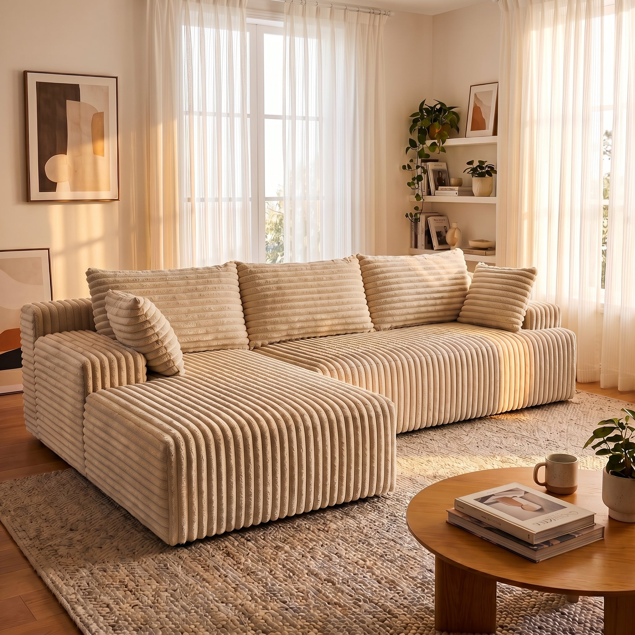 Cloud Sofa | Standard L-Shape Corduroy Sectional