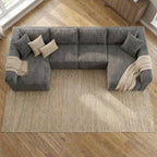 Mega Sofa | 128" Modular U-Shape Boneless Cloud Couch with Double Chaise - Boneless Sectional Sofa | Boneless Labs