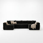 Mega Sofa | 128" Modular U-Shape Boneless Cloud Couch with Double Chaise - Boneless Sectional Sofa | Boneless Labs