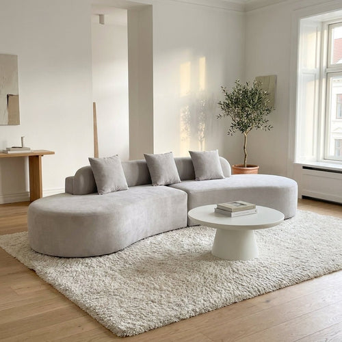 Cloud Sofa | 130" Curved Boneless Chenille Sectional - Boneless Sectional Sofa | Boneless Labs