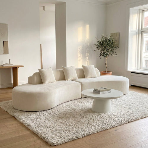 Cloud Sofa | 130" Curved Boneless Chenille Sectional - Boneless Sectional Sofa | Boneless Labs
