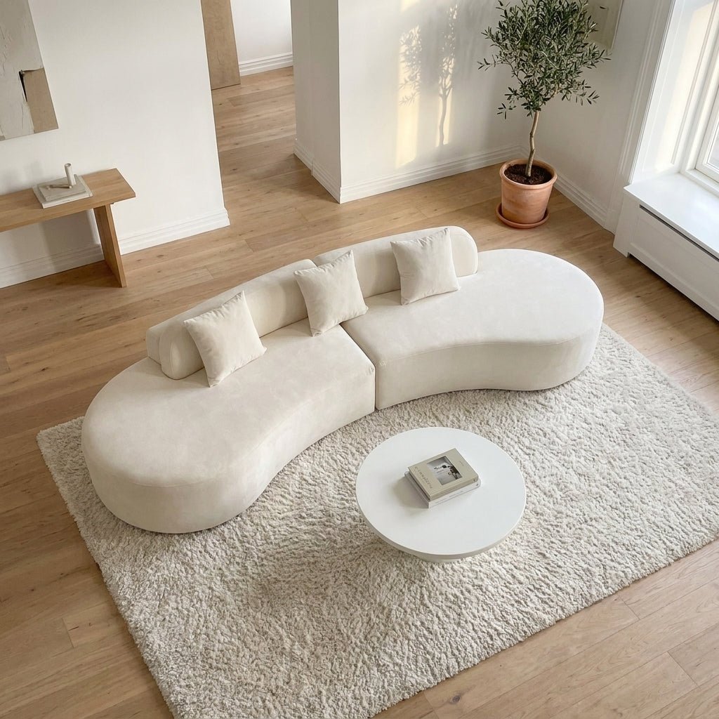 Cloud Sofa | 130" Curved Boneless Chenille Sectional - Boneless Sectional Sofa | Boneless Labs