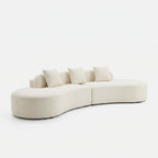 Cloud Sofa | 130" Curved Boneless Chenille Sectional - Boneless Sectional Sofa | Boneless Labs