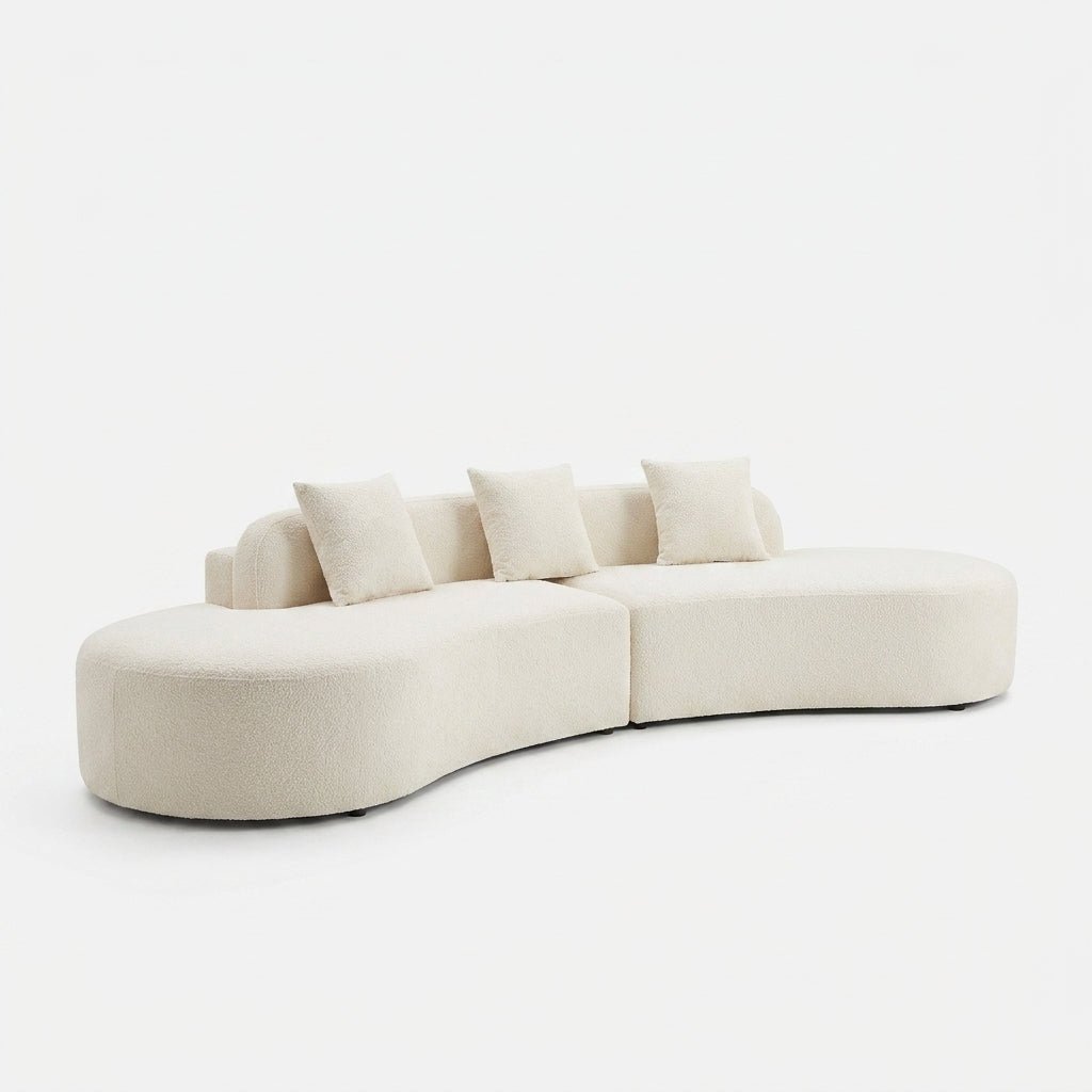 Cloud Sofa | 130" Curved Boneless Chenille Sectional - Boneless Sectional Sofa | Boneless Labs
