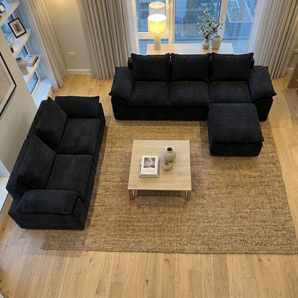 Flex Sofa | 2-Piece Convertible Boneless Corduroy Sectional Set 104" + 76" - Boneless Sectional Sofa | Boneless Labs