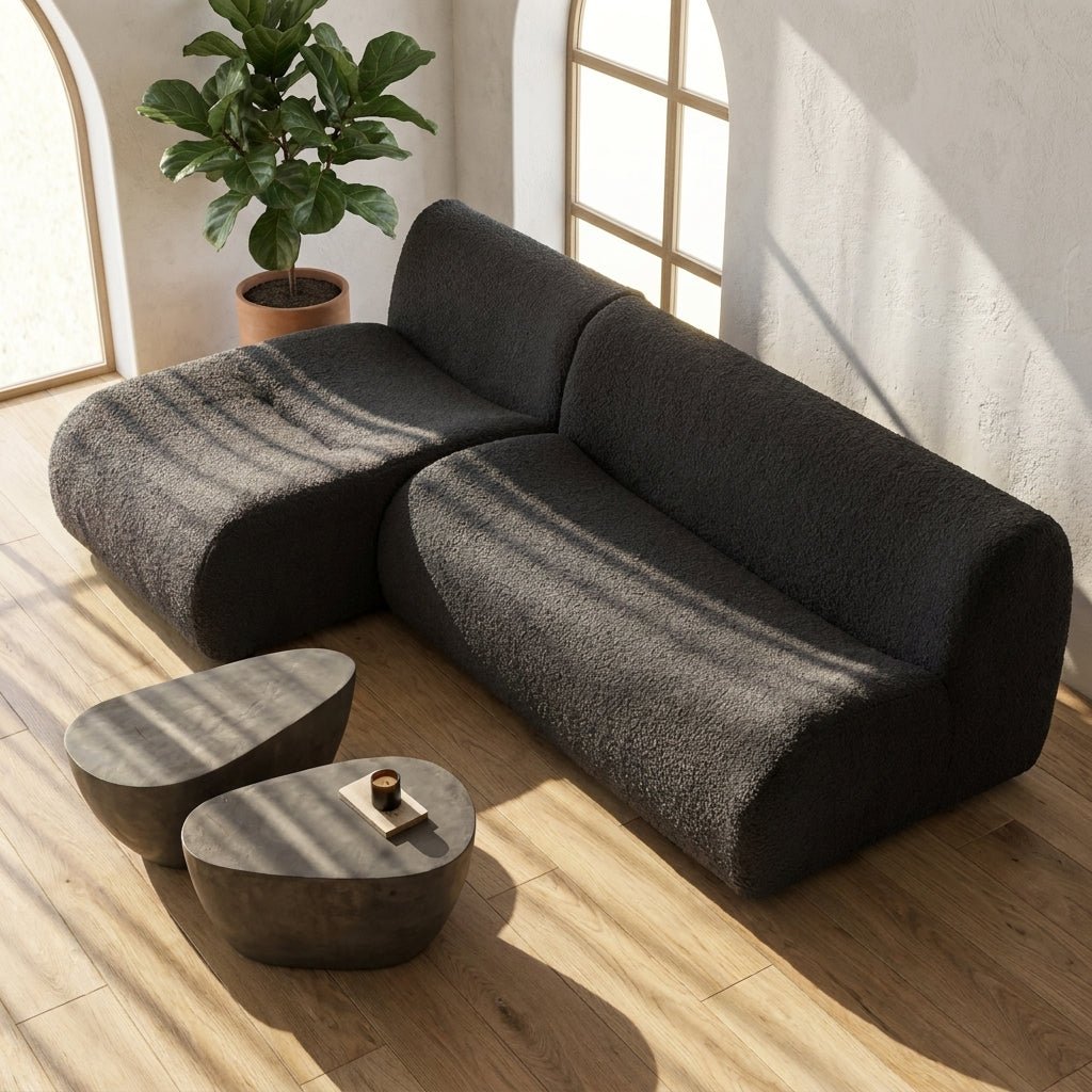 Cloud Sofa | 92" Reversible Boneless Sherpa Sectional with Chaise - Boneless Sectional Sofa | Boneless Labs