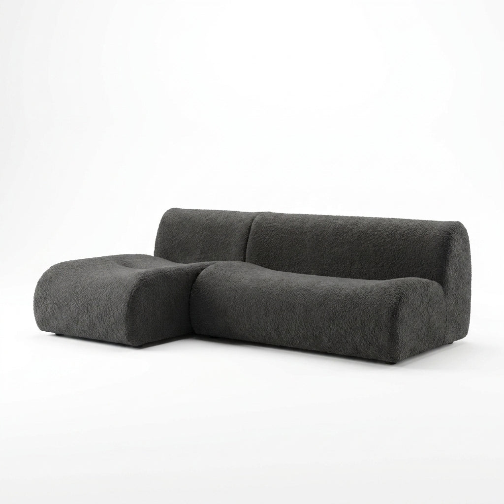 Cloud Sofa | 92" Reversible Boneless Sherpa Sectional with Chaise - Boneless Sectional Sofa | Boneless Labs