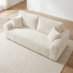 Cloud Sofa | 86" Corduroy Boneless 3-Seater with Deep Seat & 2 Pillows - Boneless Sectional Sofa | Boneless Labs