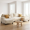 Cloud Sofa | 112" U-Shape Chenille Sectional with Double Chaise - Boneless Sectional Sofa | Boneless Labs